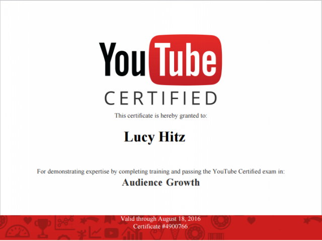 YouTube Certified